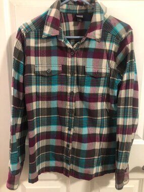 Patagonia Heavy Flannel Shirt Jacket - Women 4 Small - Nice